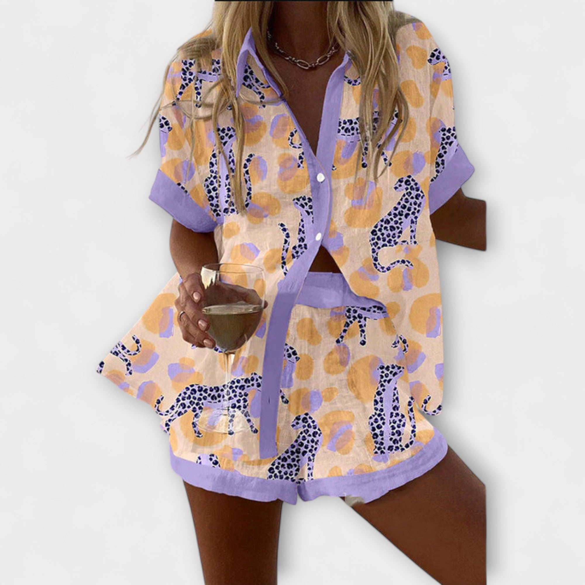 Inês | Conjunto Estampado Leopardo
